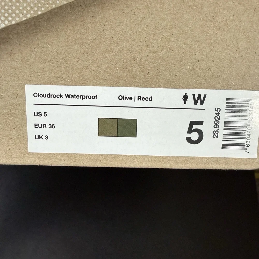 On Cloud CloudRock Waterproof‎ Hiking Boot Sneaker Women's Size 5 Olive Green